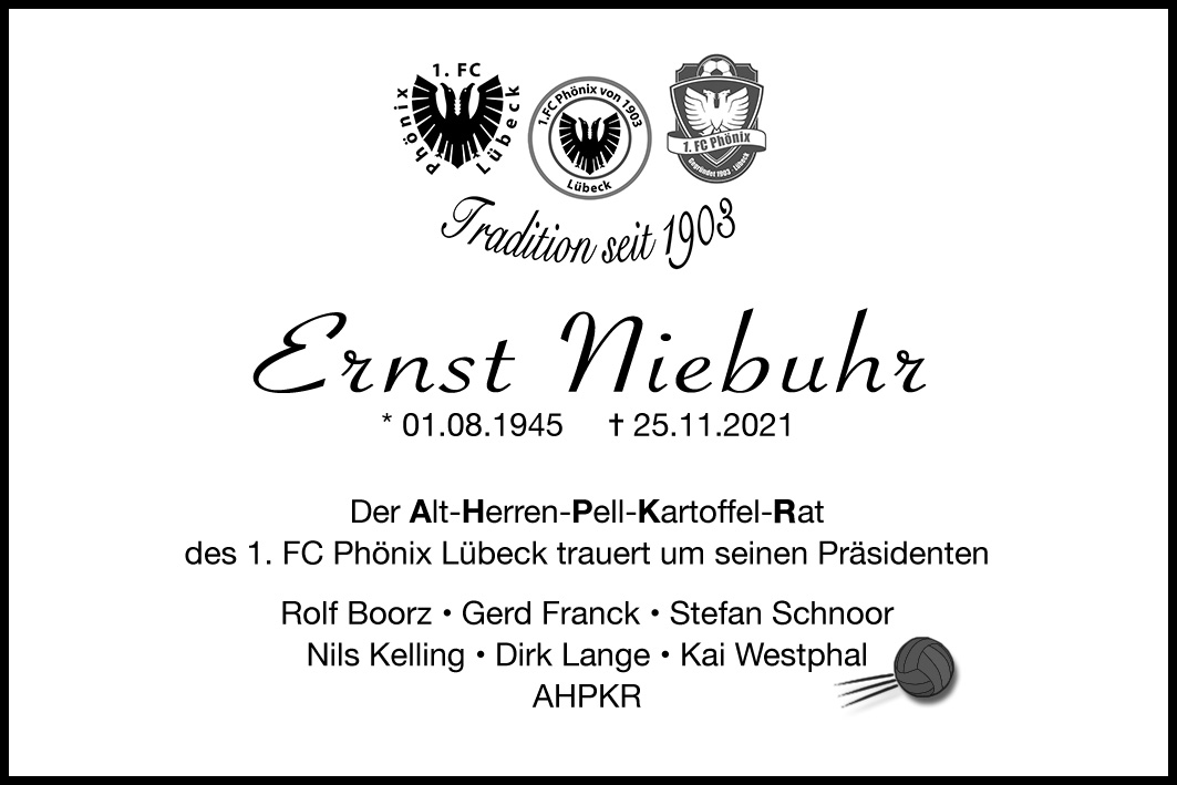 Trauer um Ernst Niebuhr